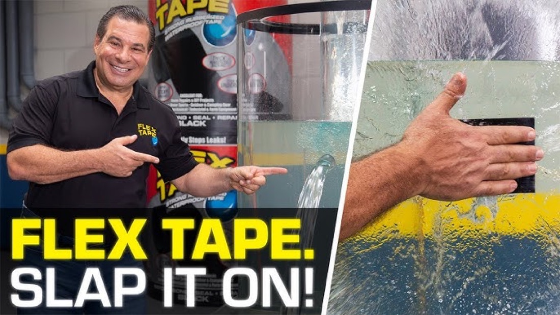 Phil Swift in the Flex Tape commercial with the slogan Slap It On
